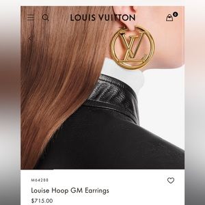 Louis Vuitton logo hoop earrings